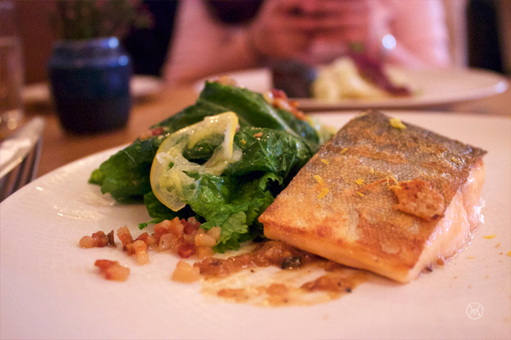 Arctic char- meyer lemon, mustard, pancetta