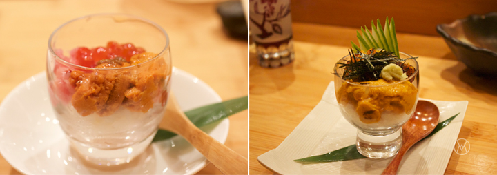 left by Chef Ishikawa; right by Chef Kousaka