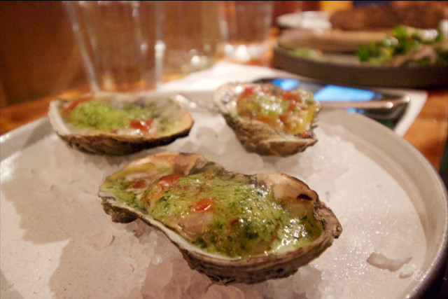 Wood roasted oyster