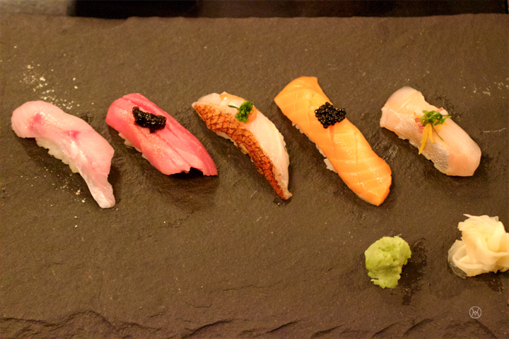 first 5 of the Omakase