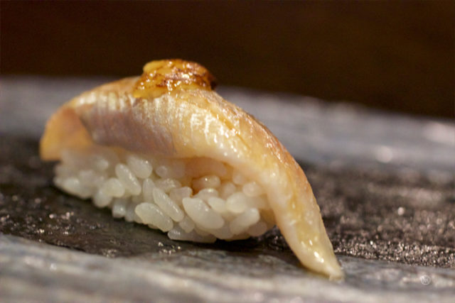 Torched Ayu with sweet miso 