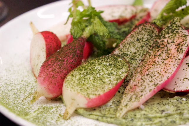 Breakfast radish & seaweed butter