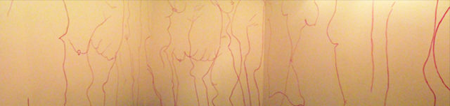 scribbles on the bathroom wall