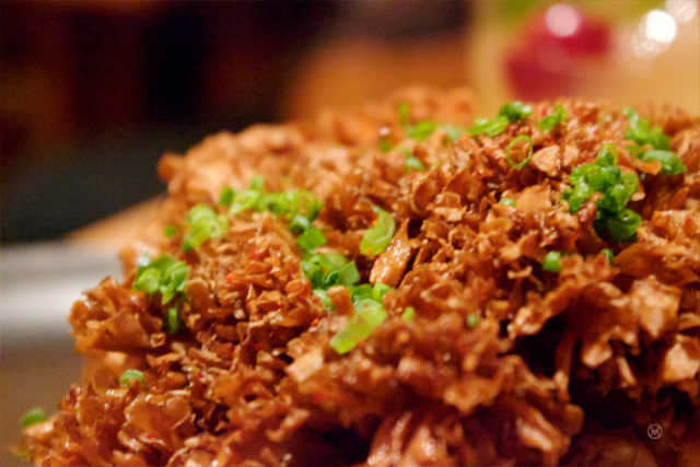 Whole crispy mushroom hen of the woods, cloumage + herbs