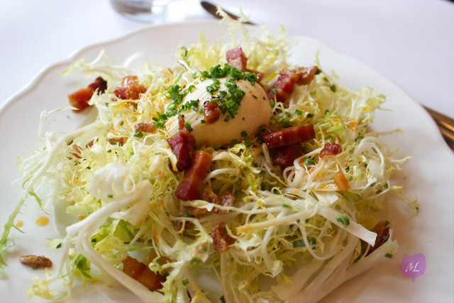 Frisée Salad, Bacon Maison, Poached Organic Egg