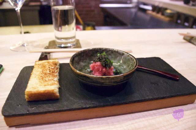 Toast with toro & caviar