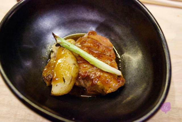 Roast squab, sunchoke and scallion